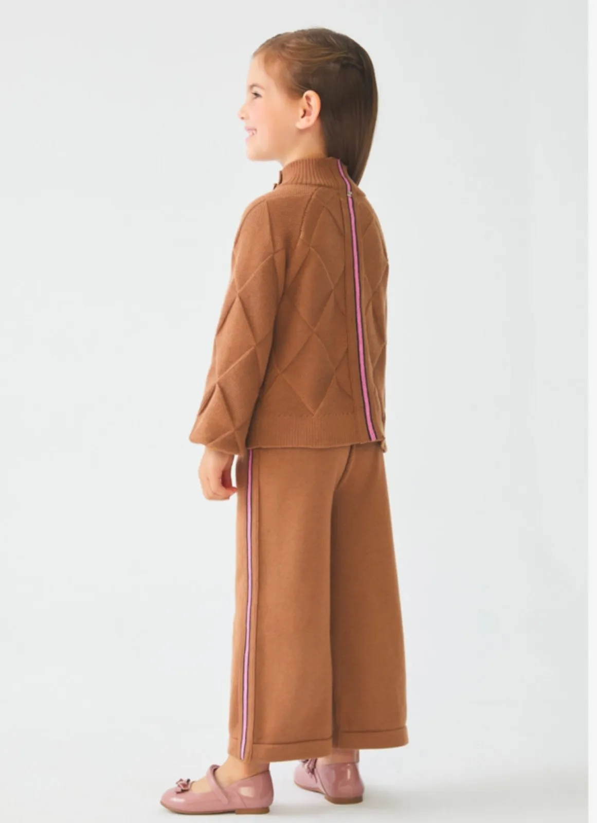 Abel & Lula Girls Cinnamon Long Sleeve Tricot Sweater and Pants Set