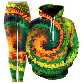 Abstract Rotation Hoodie and Leggings Combo