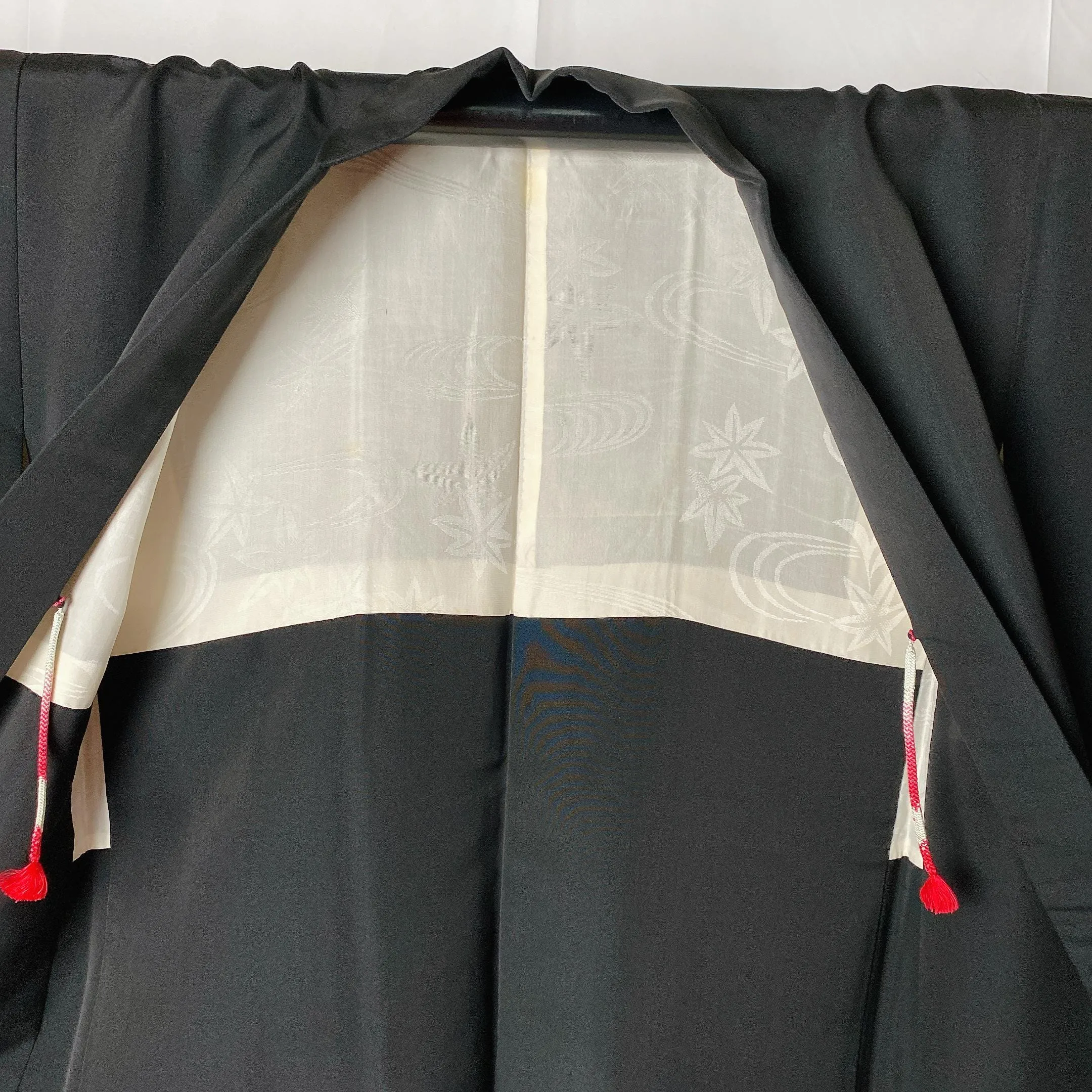 Black Ebaori, Japanese Haori, Pink Flower, Stain, Women's Jacket, Cardigan, Casual Layer, Versatile top, Housewear, Kimono