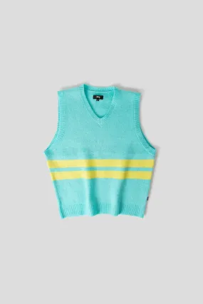 BRUSHED MOHAIR BLUE VEST
