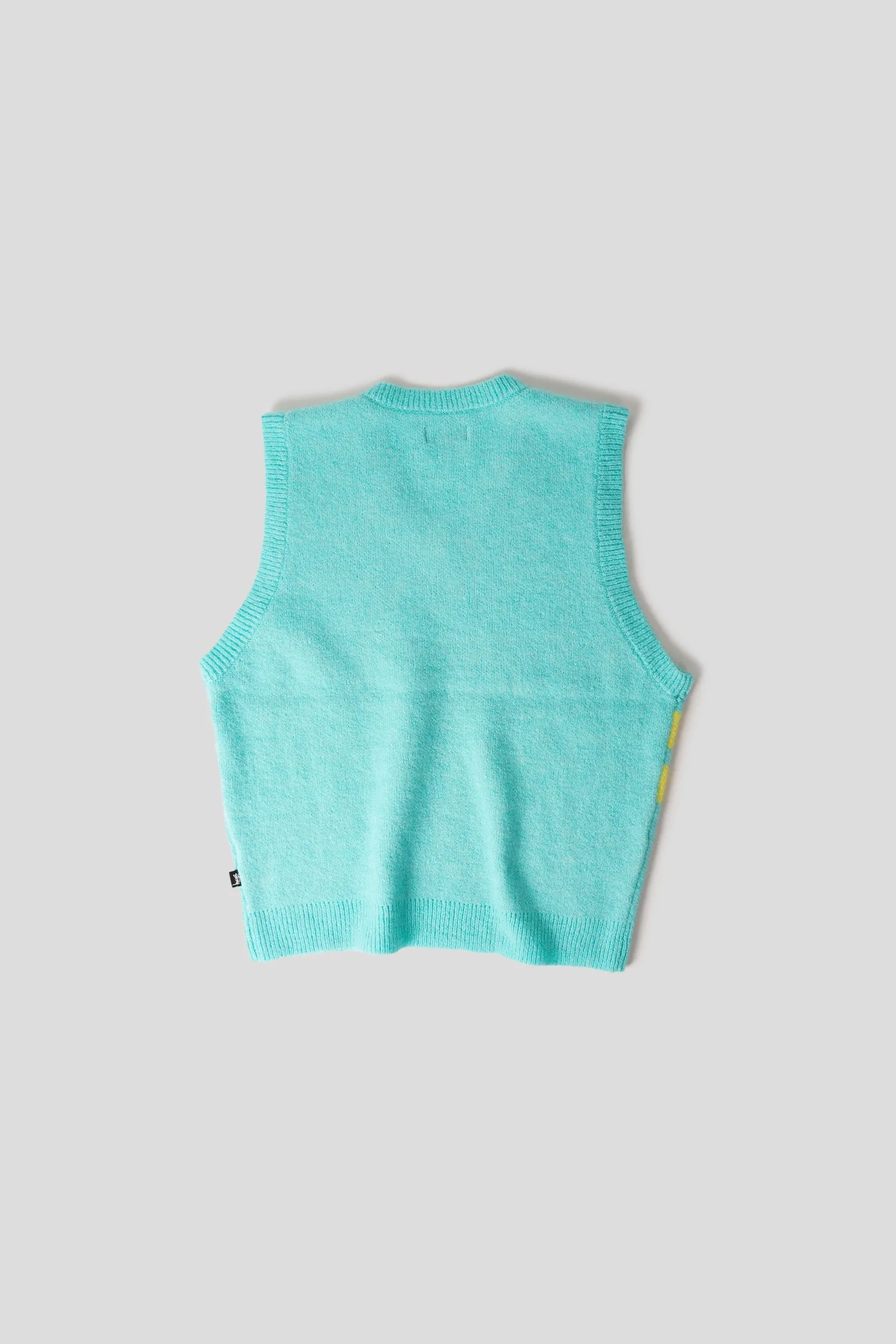 BRUSHED MOHAIR BLUE VEST