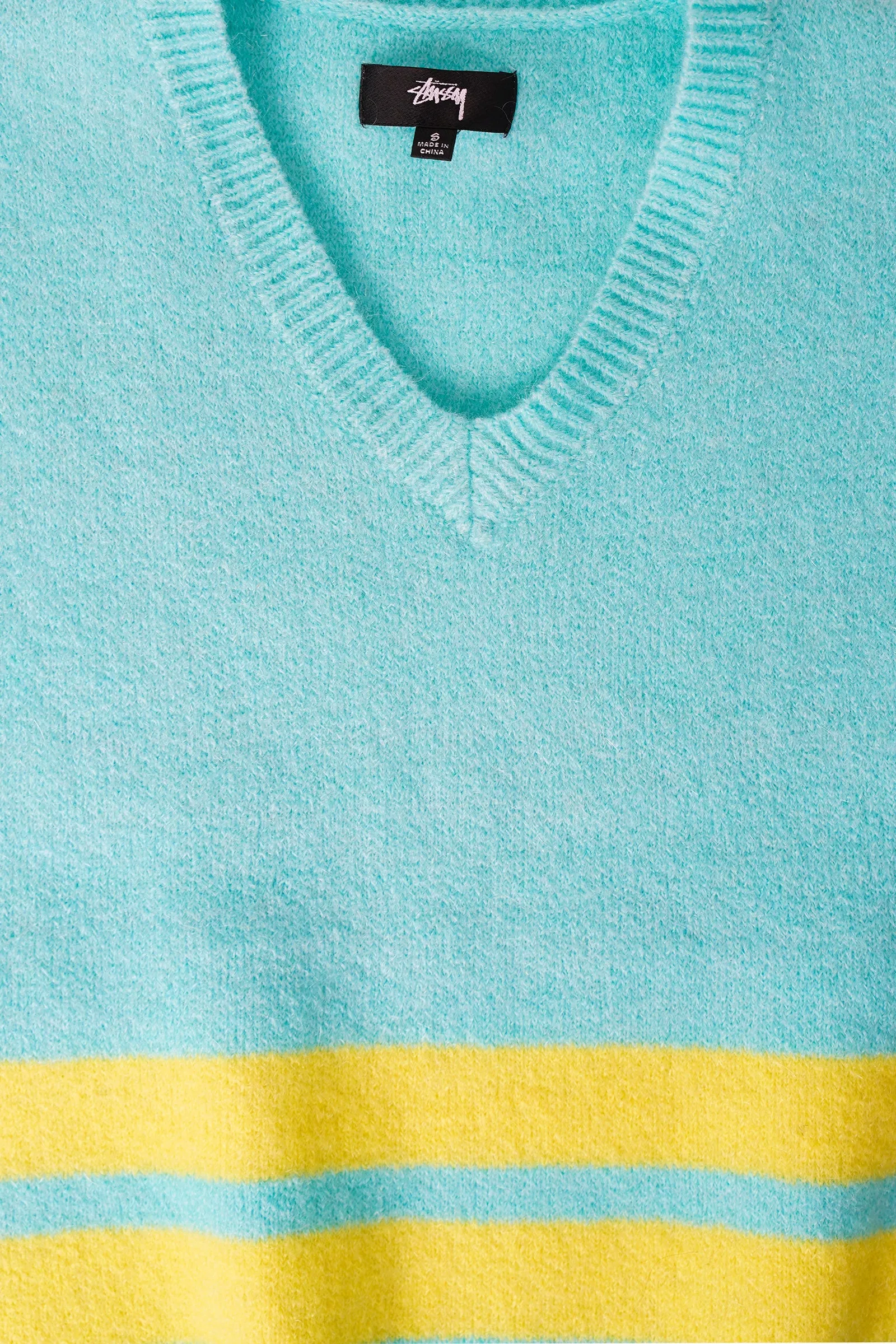 BRUSHED MOHAIR BLUE VEST