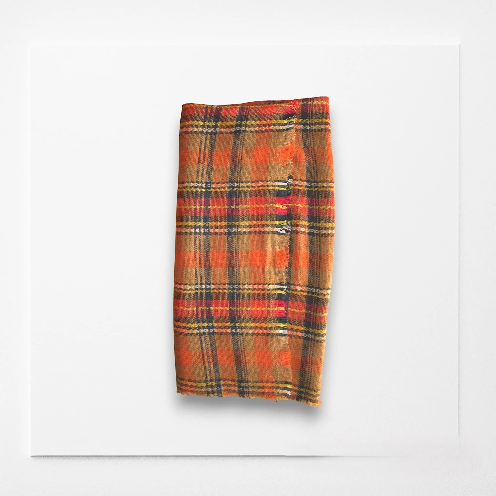 Caramel & Pumpkin Orange Blanket Scarf/ Oversized Scarf/ Women Scarf/ Gifts for Her/ Women Shawl/ Bridesmaid Scarf/ Fall Scarf/Gifts Shawls/ Bridesmaid Shawl/ Plaid Shawl Gift