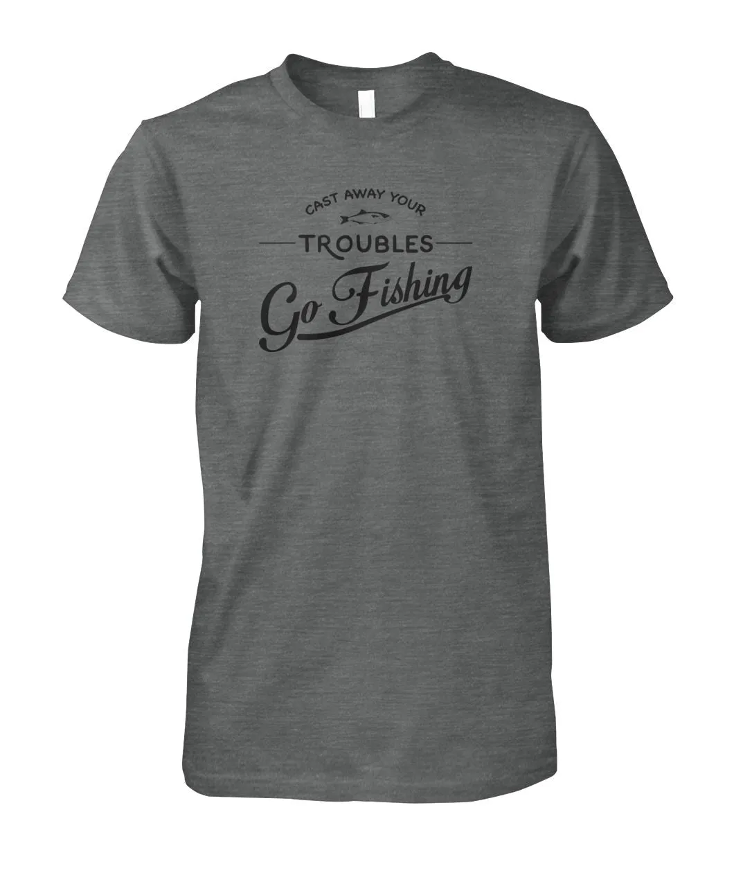 Castaway Your Troubles Go Fishing Unisex Cotton Tee