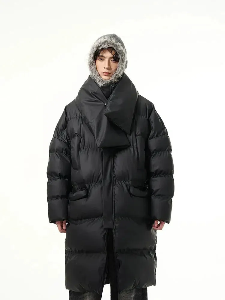 ChicMy-Fall Outfits -Autumn/Winter Coat Jacket INS Style Street Fashion Mid-length Puffer Coats with scarf
