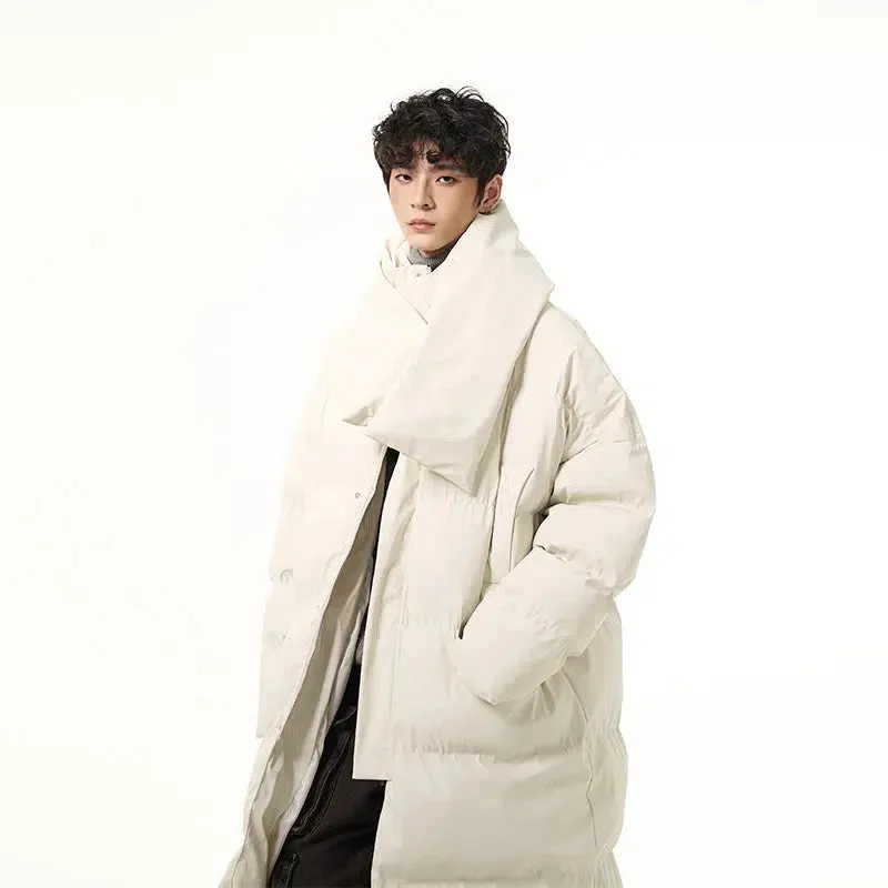 ChicMy-Fall Outfits -Autumn/Winter Coat Jacket INS Style Street Fashion Mid-length Puffer Coats with scarf