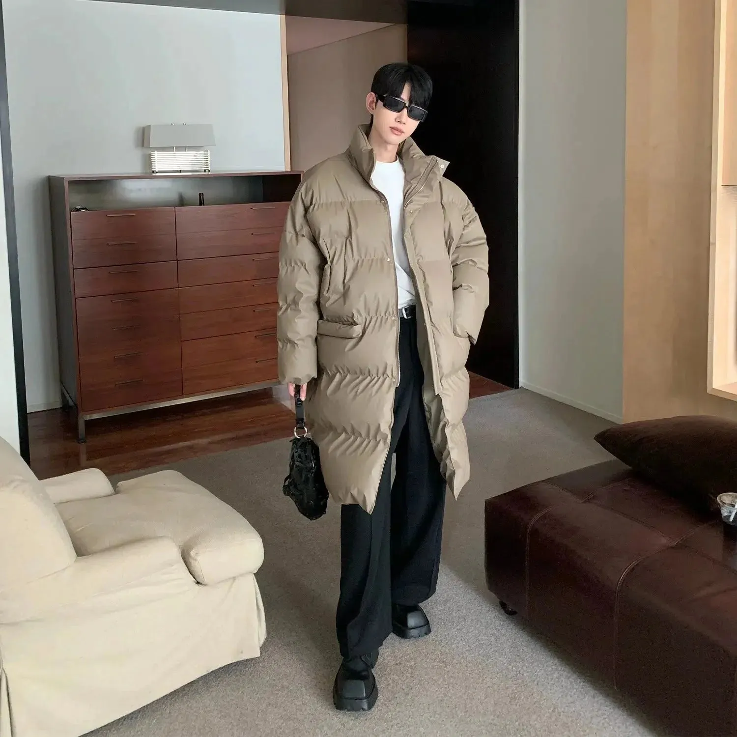 ChicMy-Fall Outfits -Autumn/Winter Coat Jacket INS Style Street Fashion Stand Collar Puffer Jacket with Scarf