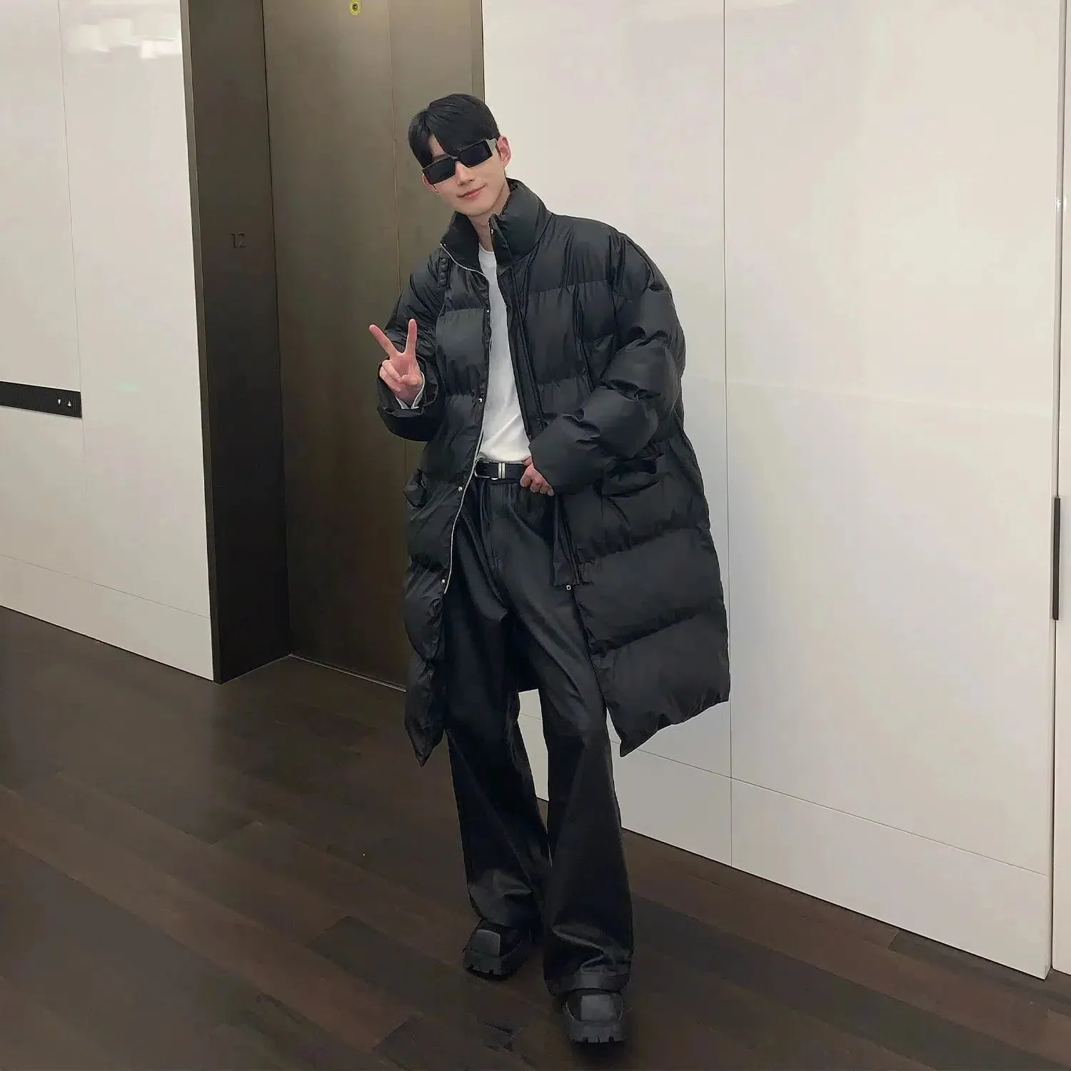 ChicMy-Fall Outfits -Autumn/Winter Coat Jacket INS Style Street Fashion Stand Collar Puffer Jacket with Scarf