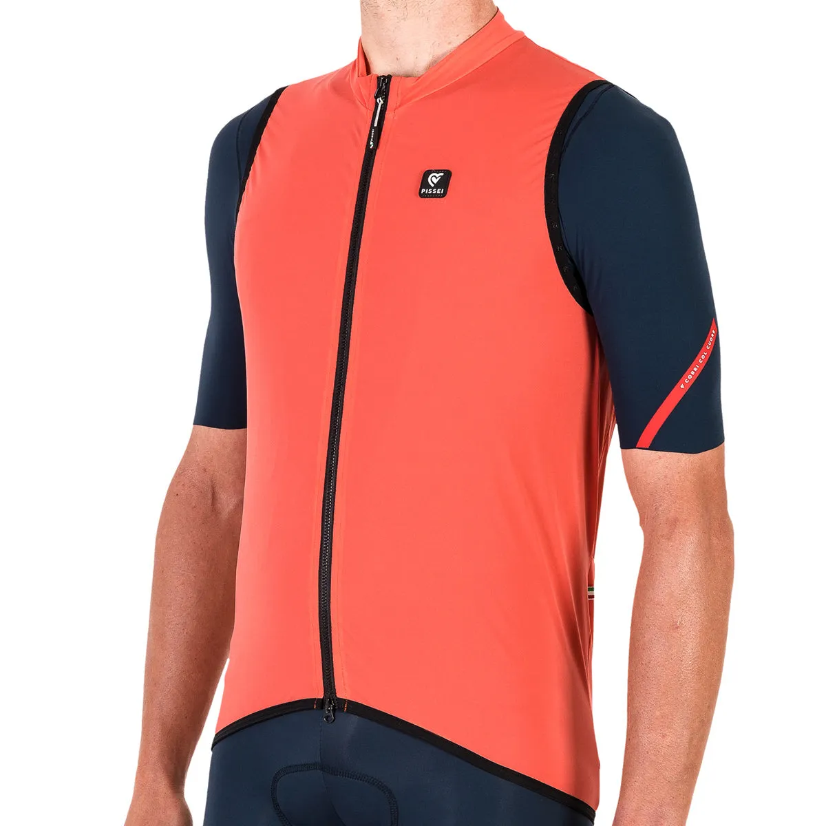 Gilet antivento Pissei Prima Pelle - Arancione