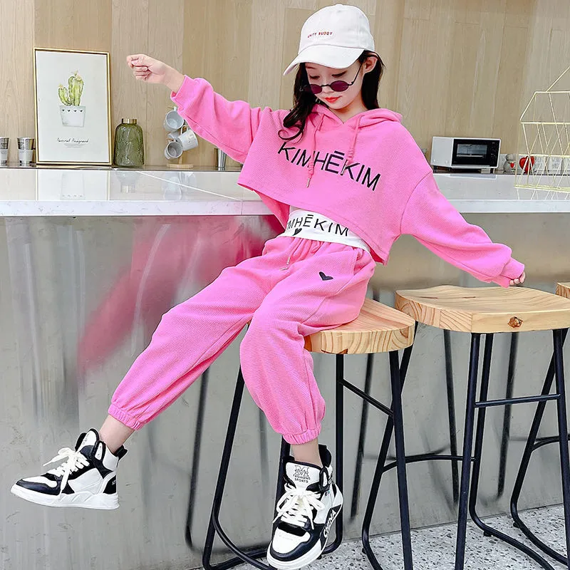 Girls Back To School Tank Top/Hoodie & Pants Set
