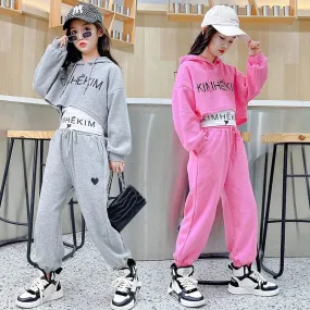 Girls Back To School Tank Top/Hoodie & Pants Set