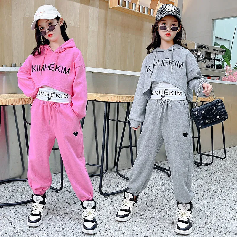 Girls Back To School Tank Top/Hoodie & Pants Set