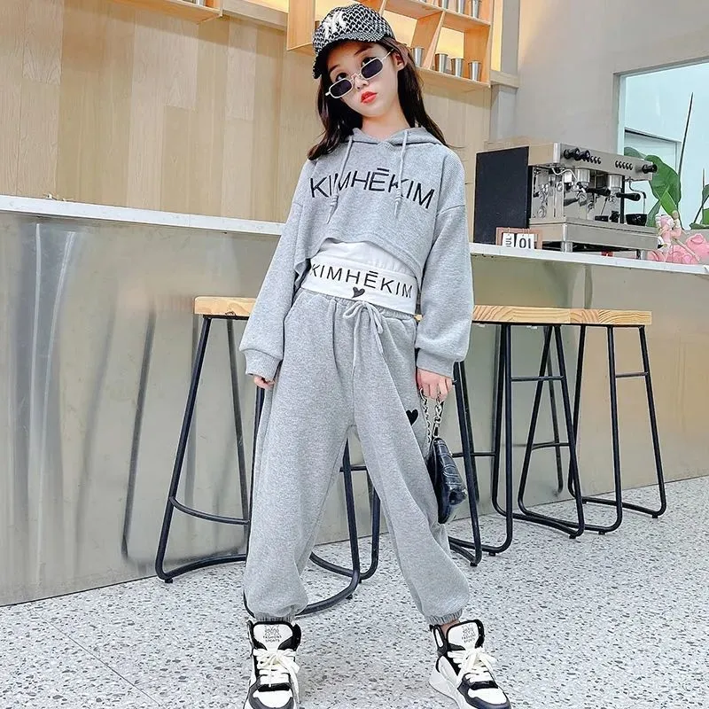 Girls Back To School Tank Top/Hoodie & Pants Set