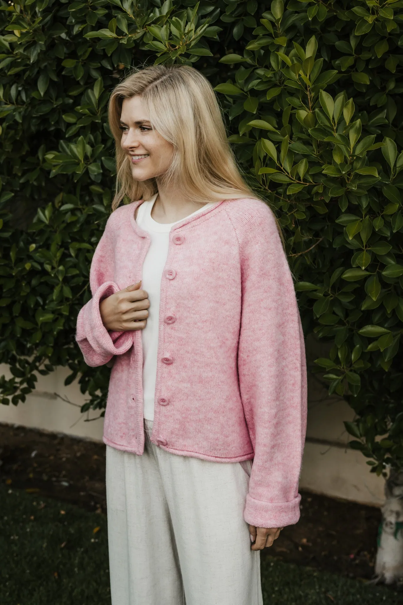 Juliette Cardigan in Sweet Pink