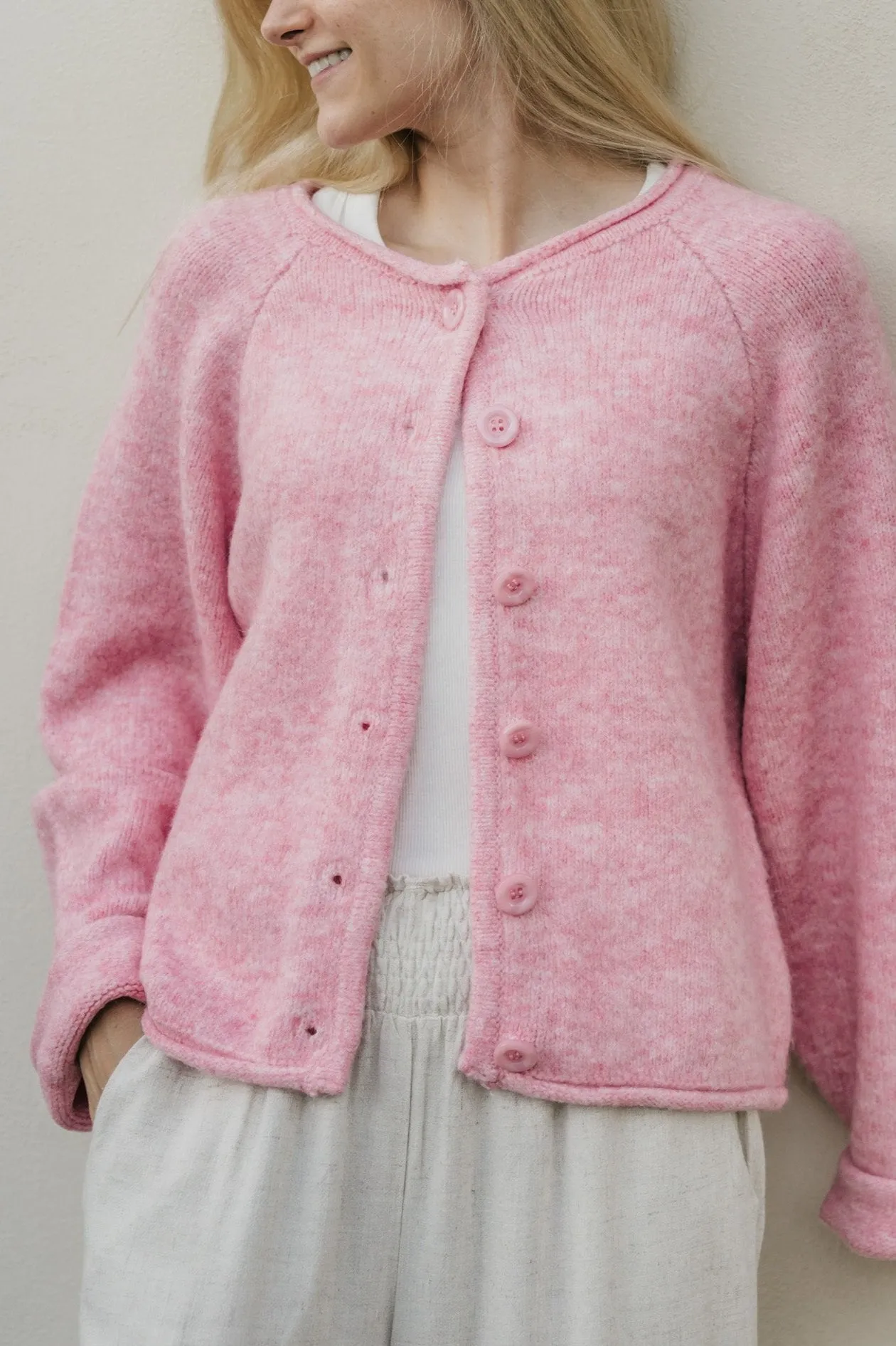 Juliette Cardigan in Sweet Pink