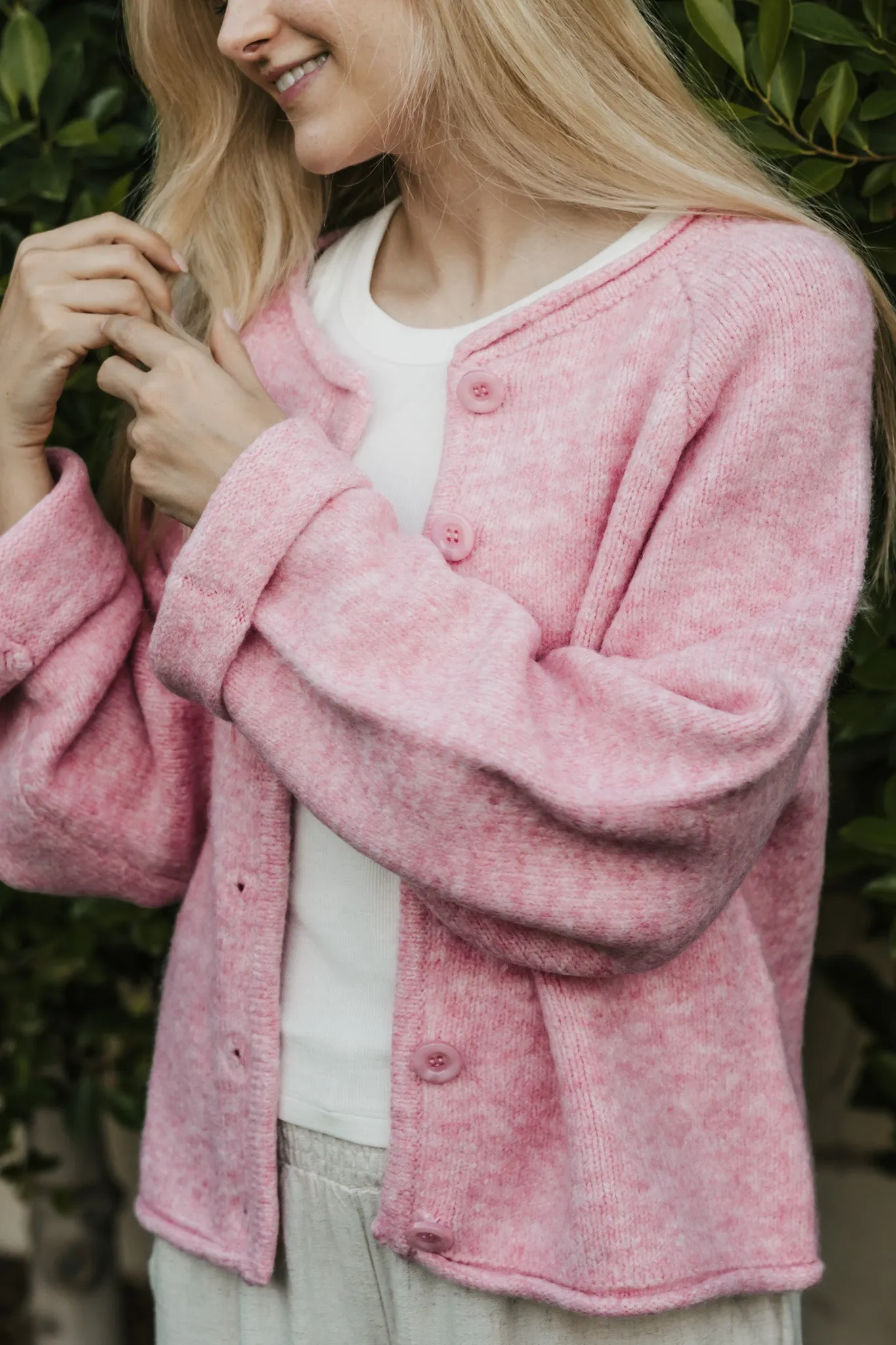 Juliette Cardigan in Sweet Pink