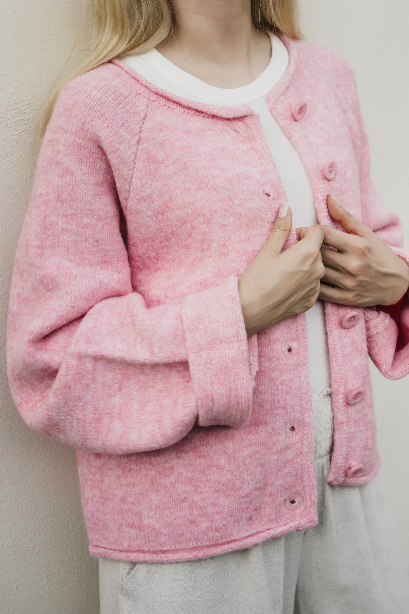 Juliette Cardigan in Sweet Pink