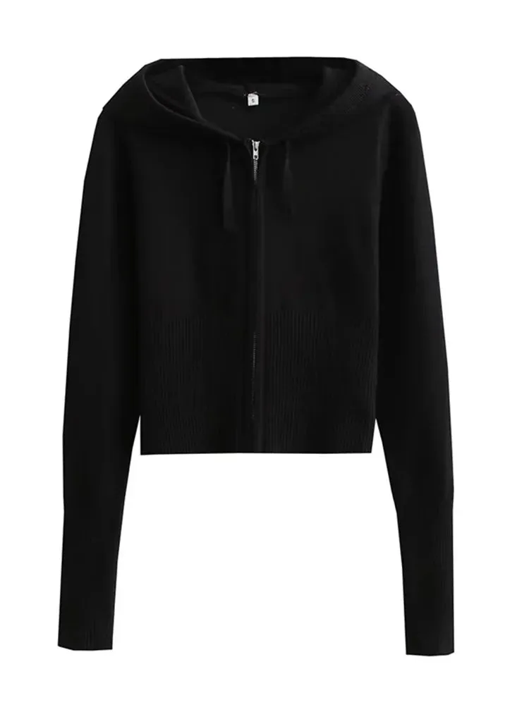 Knit Fashion 2 Piece-Set Trousers Hoodie Tracksuit Women Crop top Knitwear And Women's Pants Sets Female Trousers Outfits