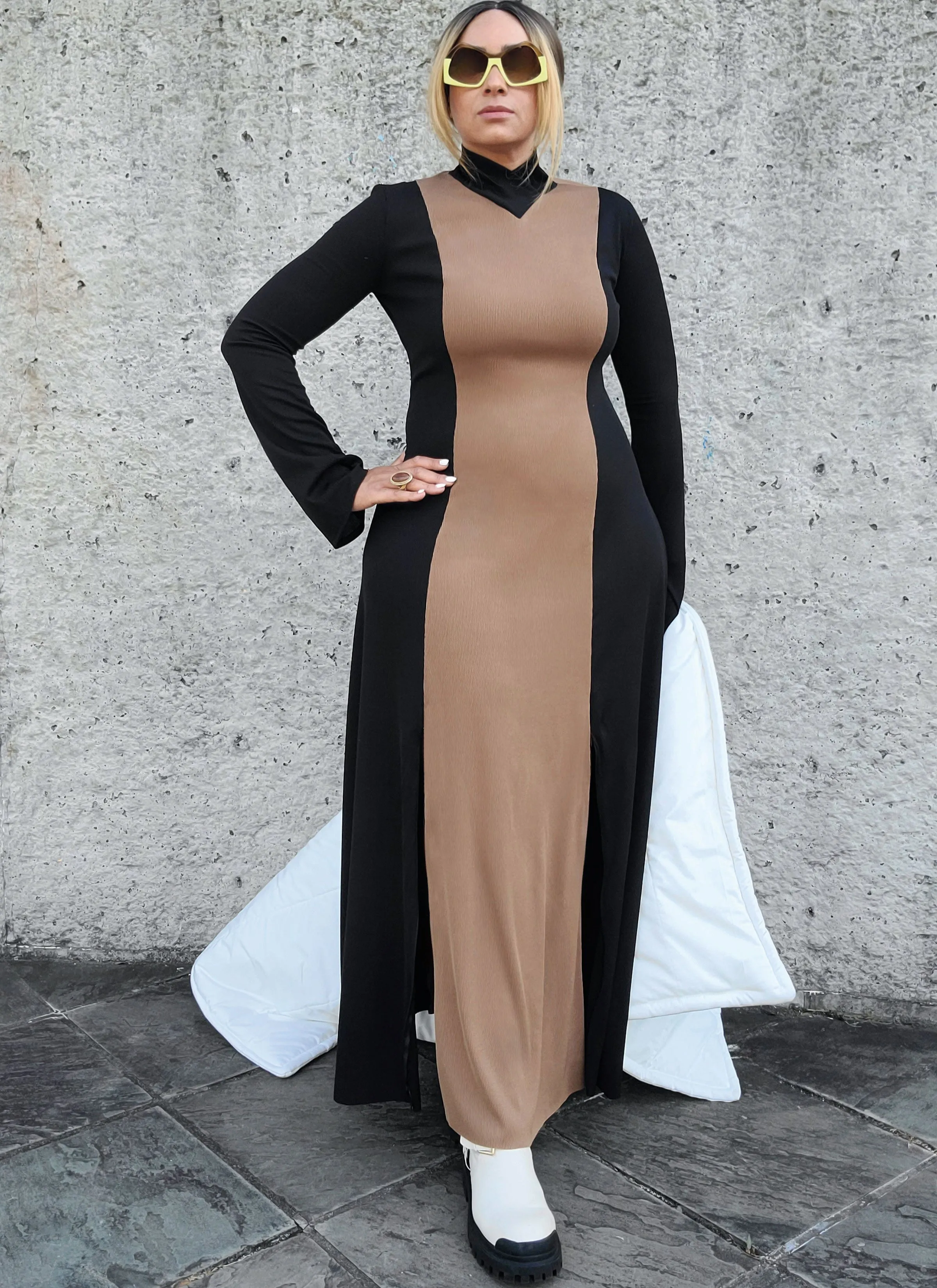 Know Me pattern KM2098 Knit Dress and Puffer Scarf Vest by Keechii B Style