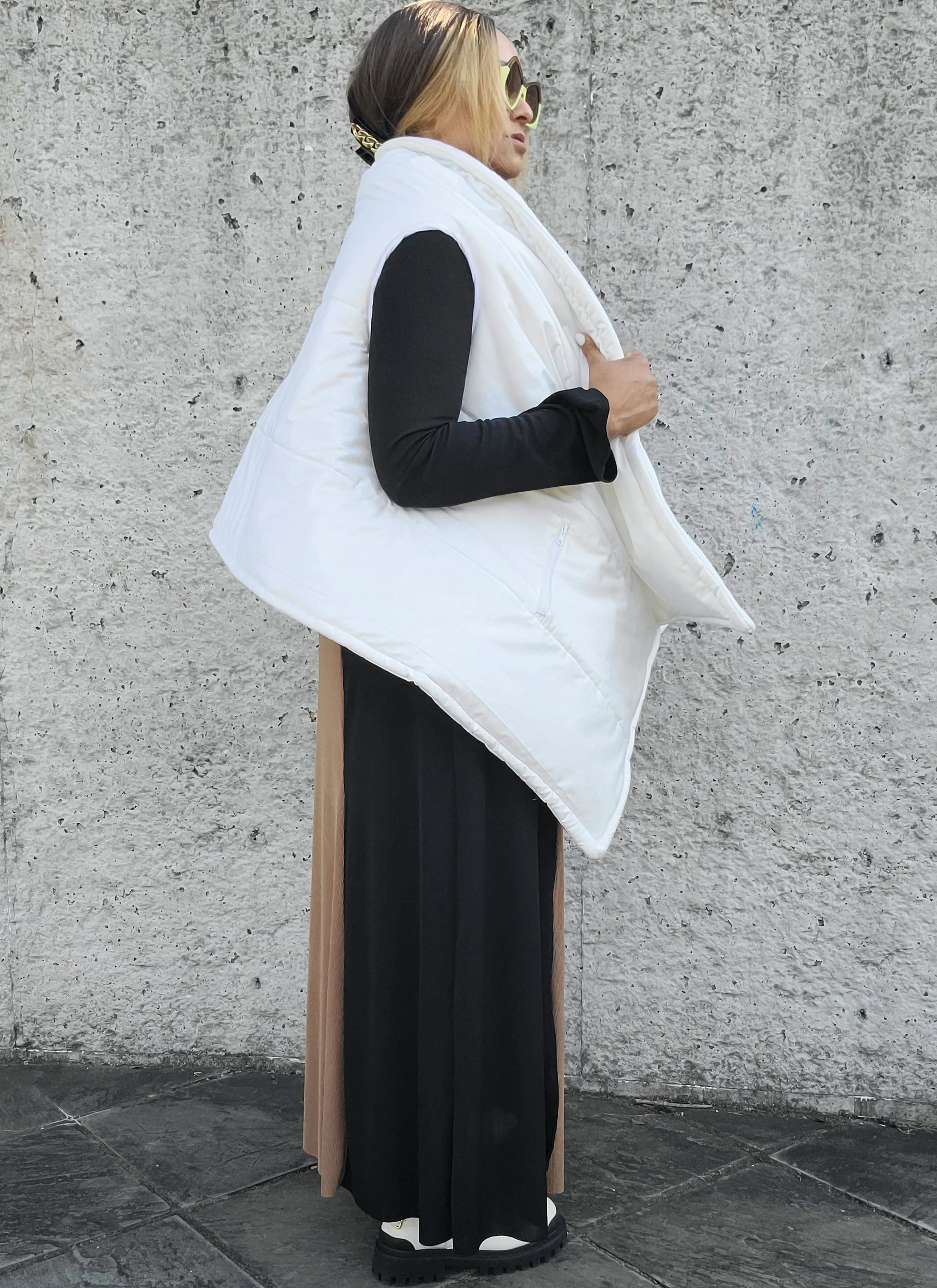 Know Me pattern KM2098 Knit Dress and Puffer Scarf Vest by Keechii B Style