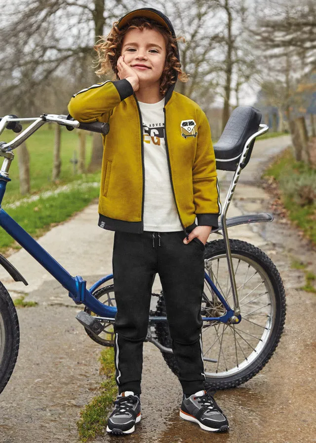 Mayoral 4845-019 Kids Boy 3-Piece Tracksuit with Shirt - Olive