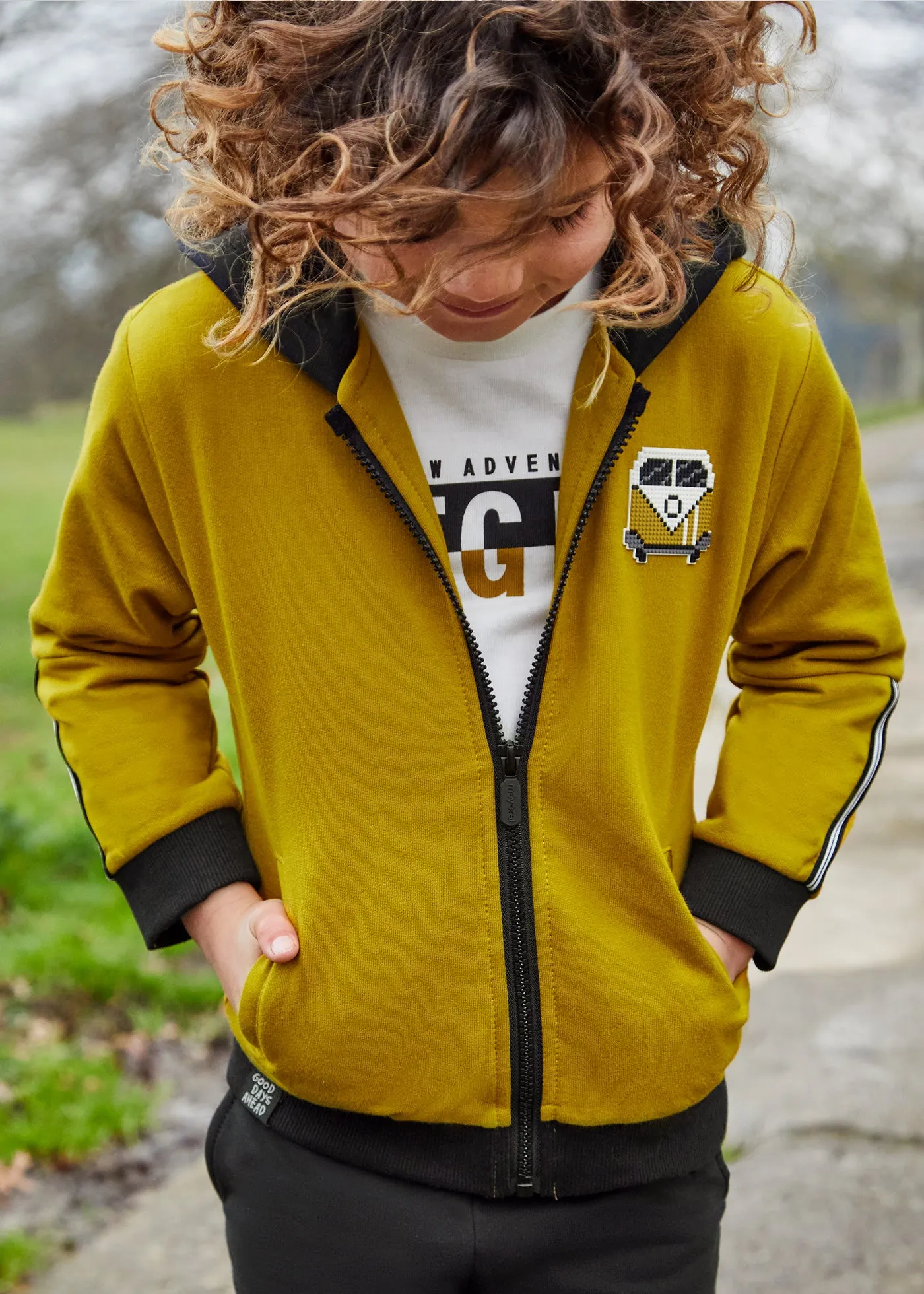 Mayoral 4845-019 Kids Boy 3-Piece Tracksuit with Shirt - Olive