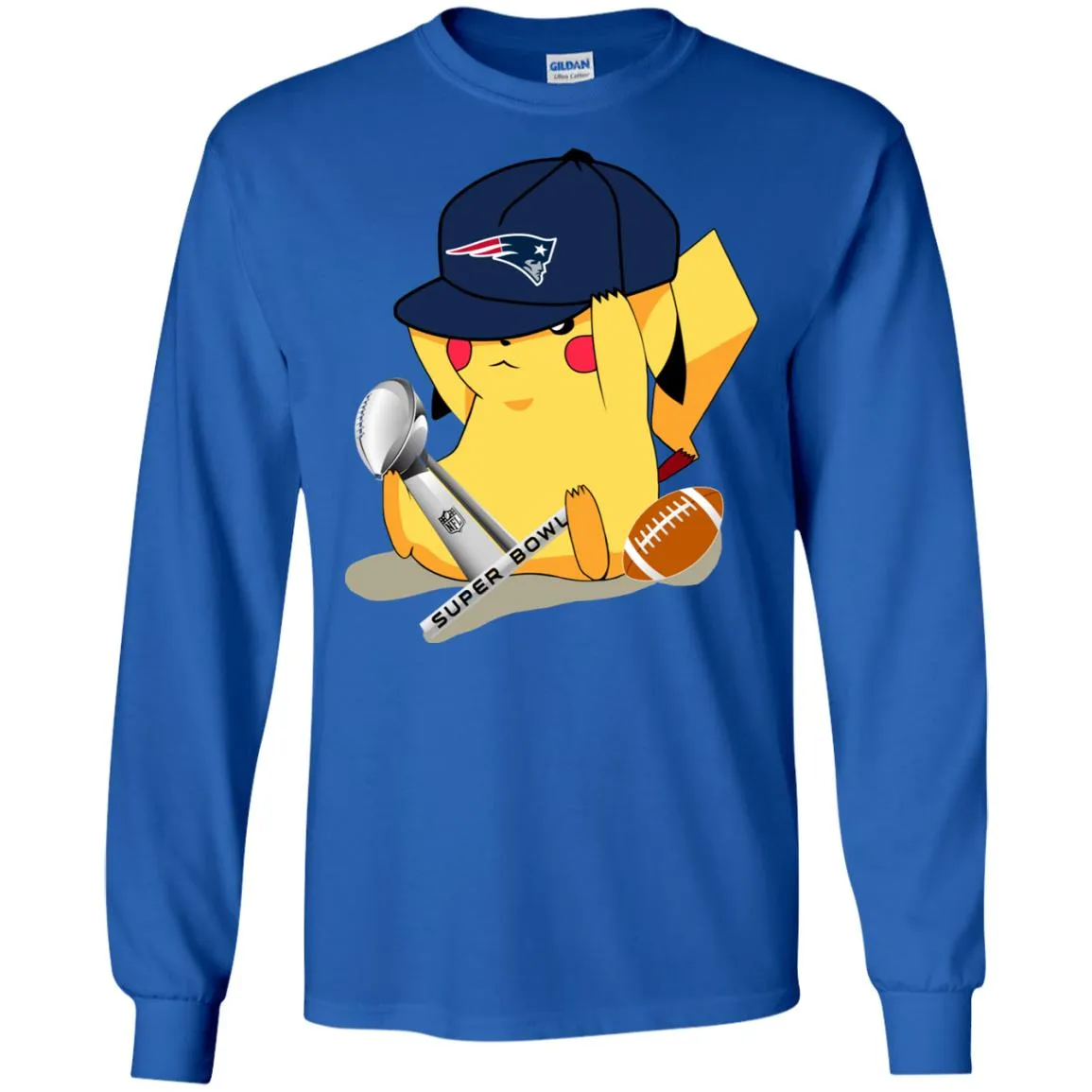 Nfl - New England Patriots Pikachu Super Bowl 2019 Football Men Long Sleeve Shirt