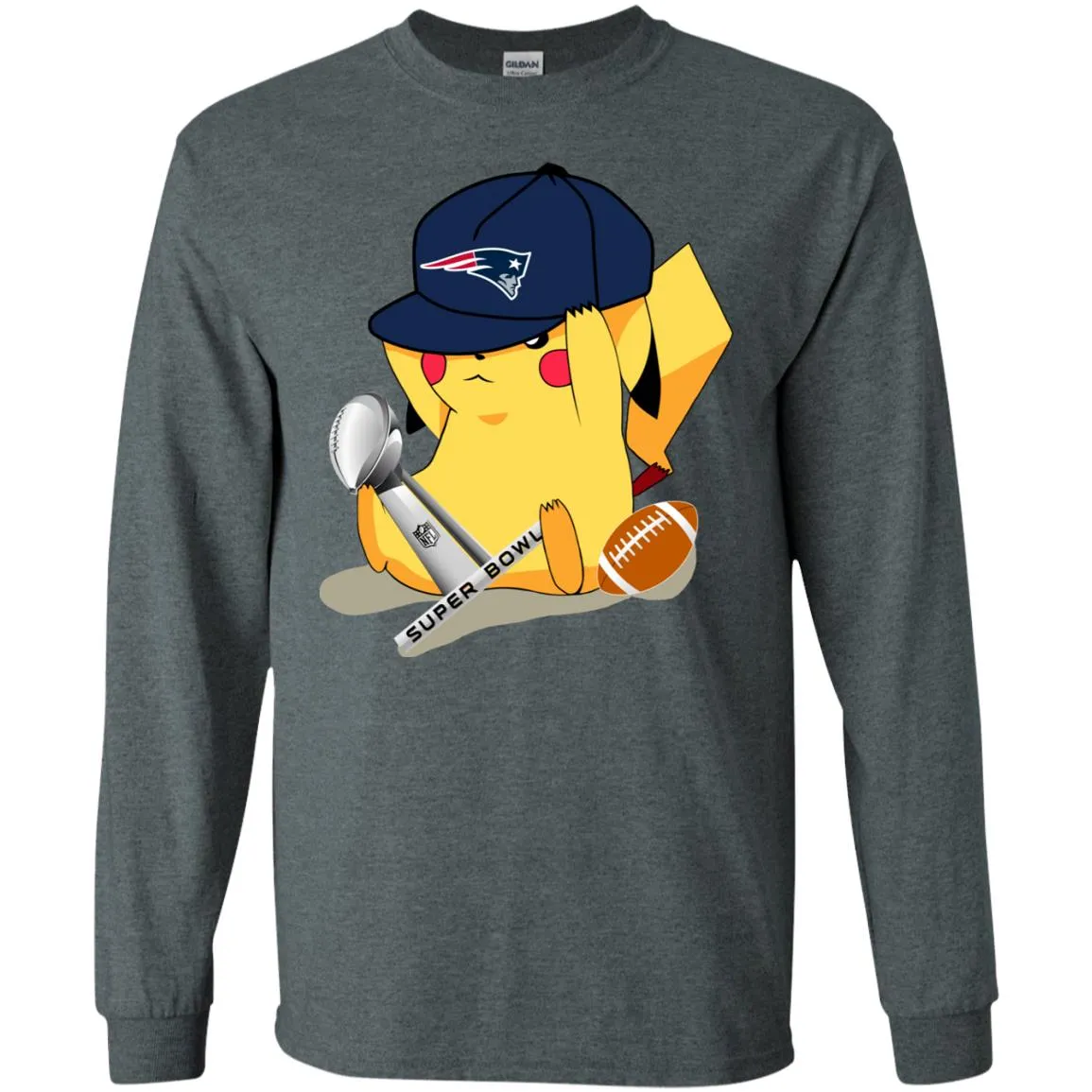 Nfl - New England Patriots Pikachu Super Bowl 2019 Football Men Long Sleeve Shirt