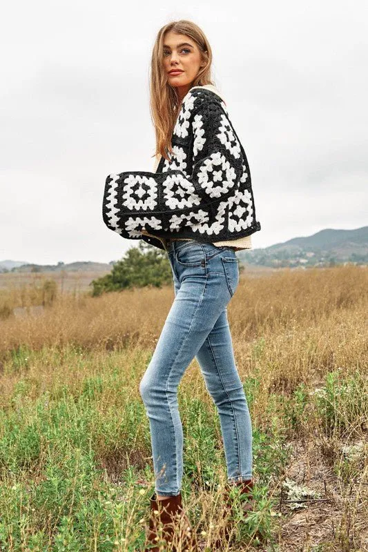 Open Crochet Cardigan