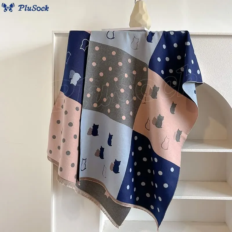 Polka Dots Soft Blanket Scarf