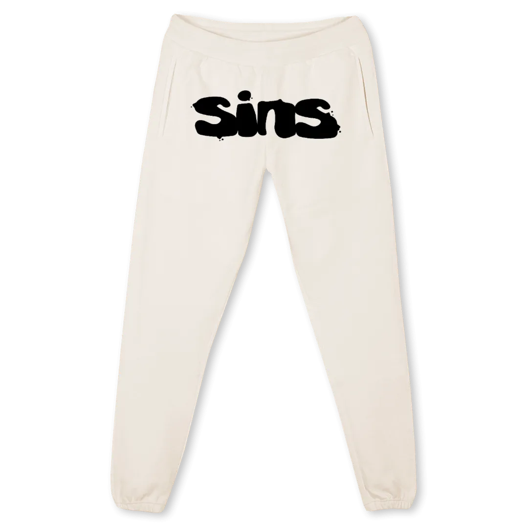 SINS SWPANTS Vintage White Sweatpants.