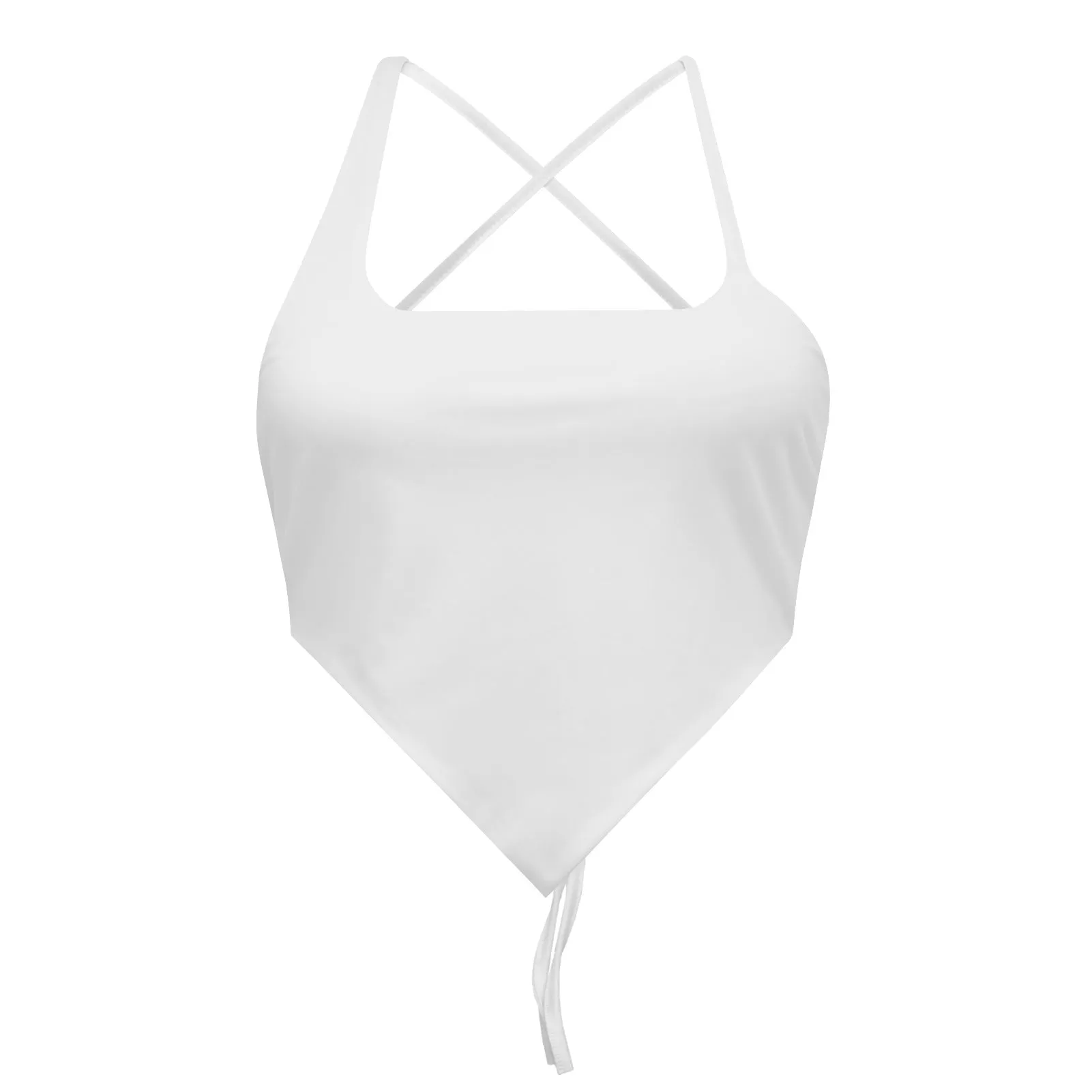 Solid Color Backless Ultra-Short Womens Knitted Vest Sexy Wholesale Crop Tops