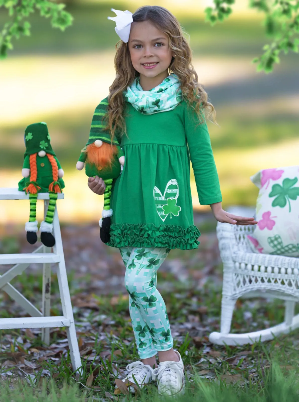 St. Paddy's Lucky Clover Print 3 Piece Set