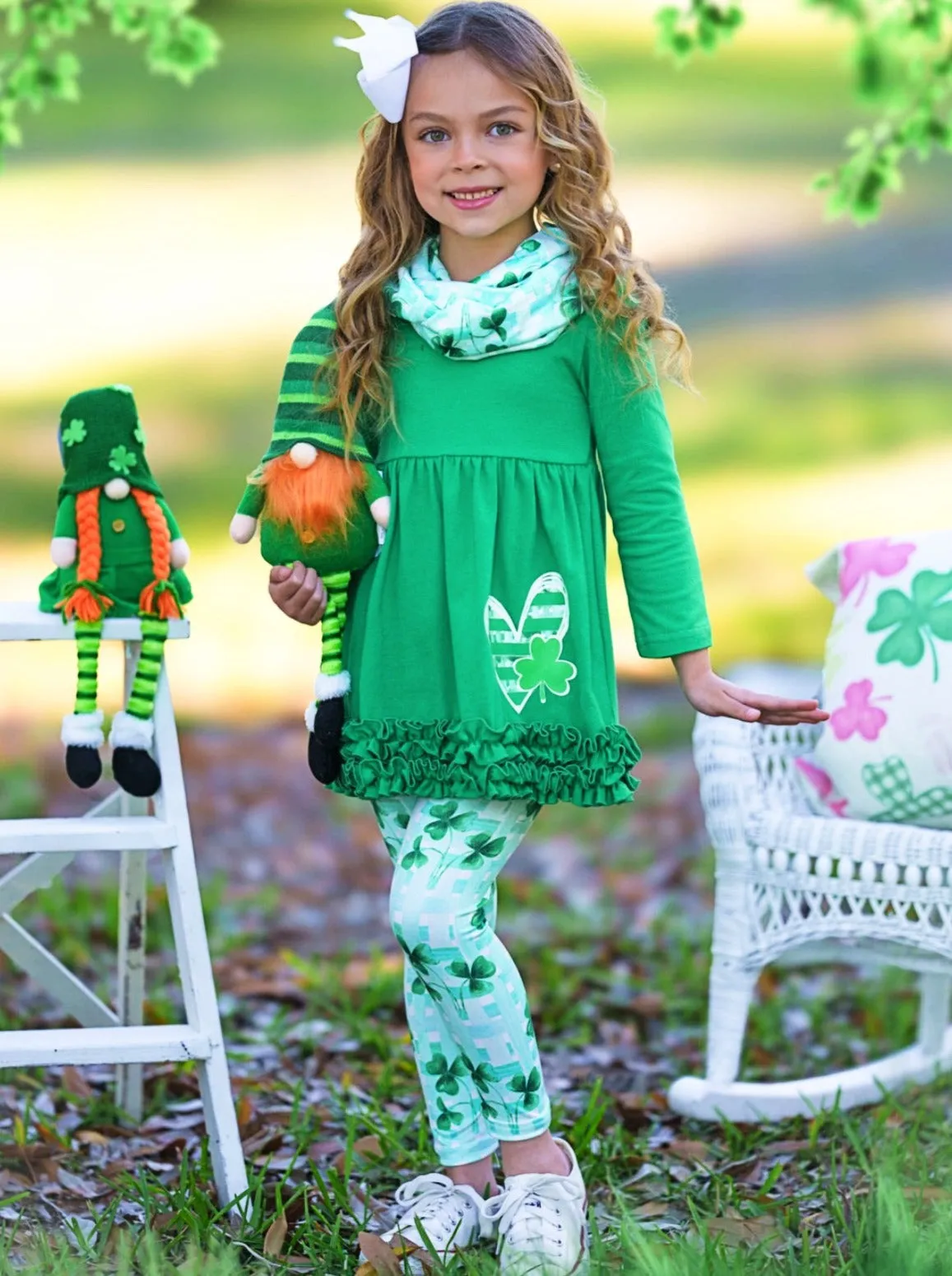 St. Paddy's Lucky Clover Print 3 Piece Set