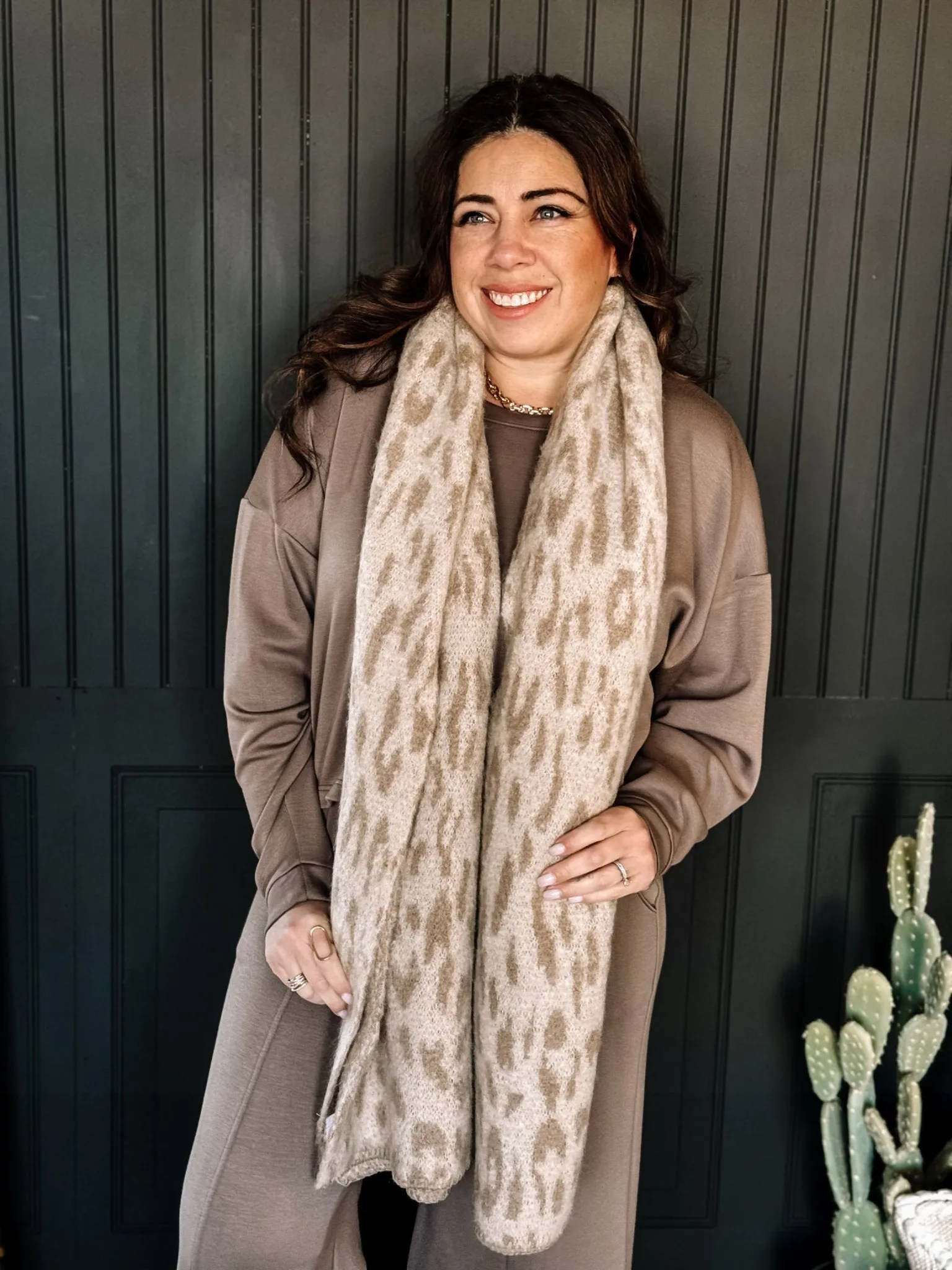 Wild Side Leopard Print Scarf