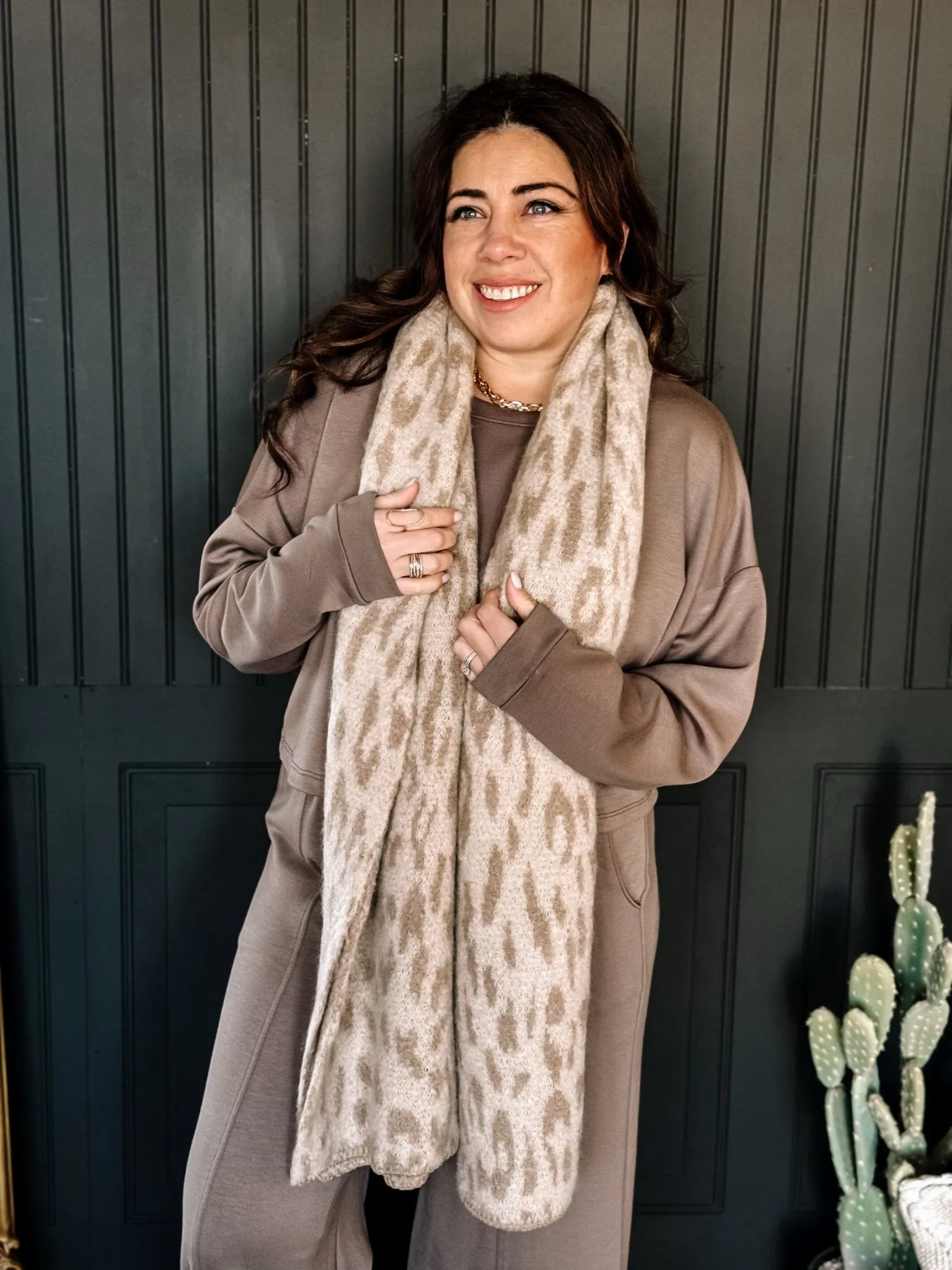 Wild Side Leopard Print Scarf